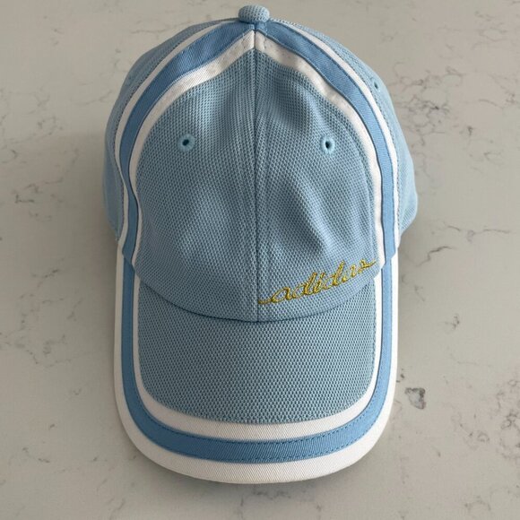 Adidas Lightweight Structured Adj Poly Mesh Ball Cap Baby Blue White OS NWOT - Picture 10 of 12
